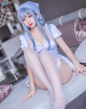 Cosplay日奈娇 蓝色女仆